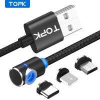 [spot goods112] AM30ไมโคร USB สายเคเบิลแม่เหล็ก1ม. 90องศา,ไฟไนลอน LED แอมป์; Type-C สำหรับ iPhone Samsung โซนี่เอชทีซี Xiaomi