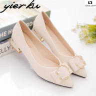 Yierku2021 Kiểu mới giày đế dày nhẹ đế bằng da mềm cổ điển giày đơn giày thường thumbnail