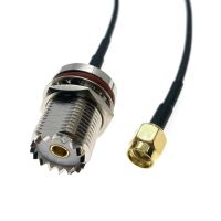 RG174 SMA male plug to SO239 UHF Female Bulkhead RF connector Coaxial Jumper RF Cable Electrical Connectors