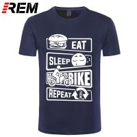 ใหม่ เสื้อยืด พิมพ์ลาย Eat Sleep Motocross แฟชั่นฤดูร้อน สําหรับผู้ชายSize S-5XL