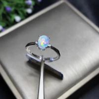 Shop new products recommended by the owner Natural opal woman rings change fire color mysterious 925 silver adjustable size