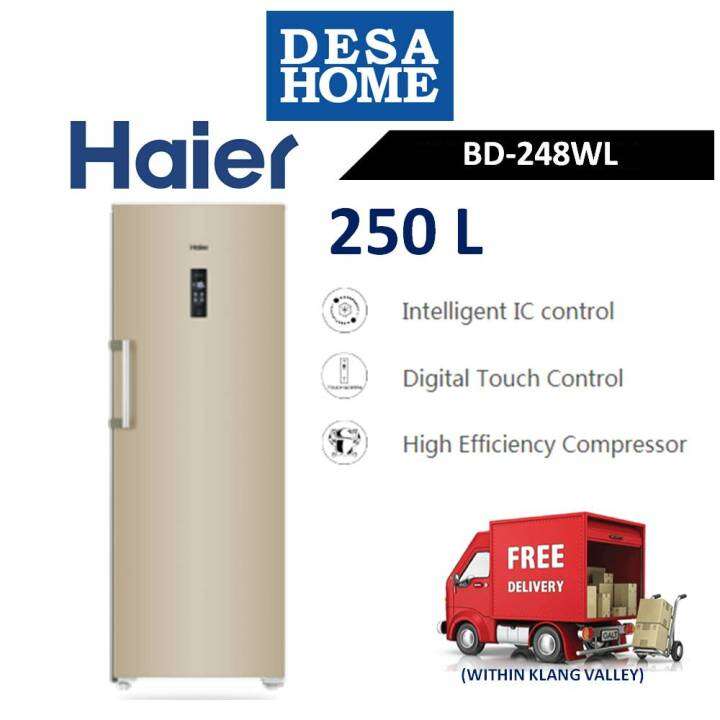 [FREE DELIVERY WITHIN KL] HAIER BD248WL 250L UPRIGHT FREEZER BD248WL