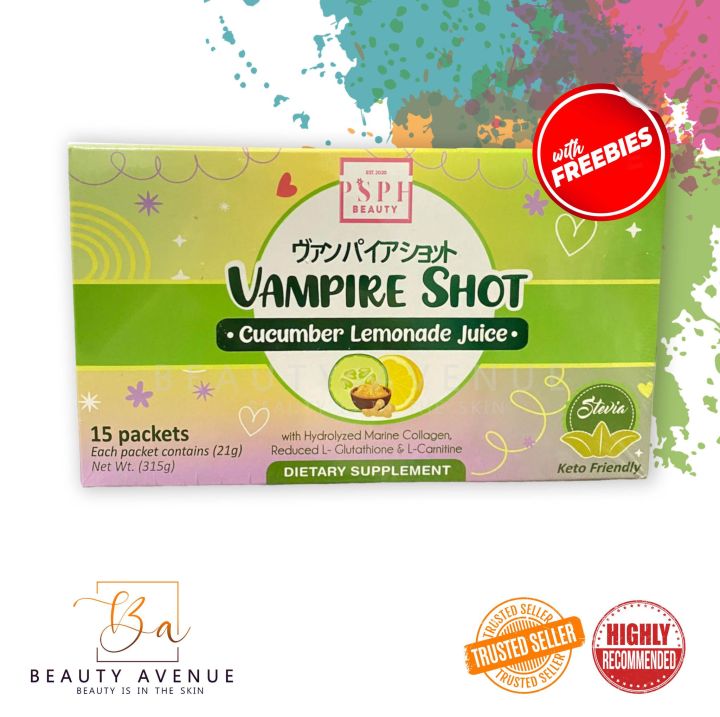 Vampire Shot Cucumber Lemonade Juice PSPH Beauty 15 sachets | Lazada PH