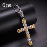 [COD] European and Hip-Hop Fangyuan Big Pendant CrossPendant Street Rap Accessories
