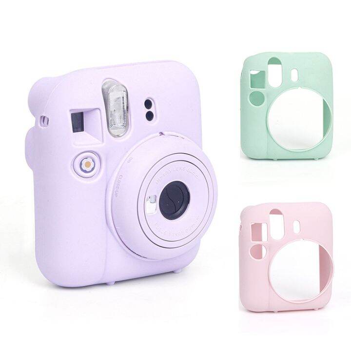 เคสซิลิโคนสำหรับกล้องสำหรับ-fujifilm-instax-เปลือก-mini12ฝาครอบป้องกันปลอกนิ่มสีทึบรอยขีดข่วนเคสขนาดเล็ก12