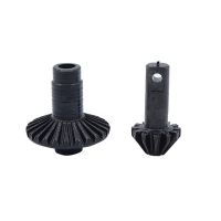 2Pcs Steel Front Rear Axle Ring Gear Pinion Gear Set Steel Ring Gear Black Ring Gear 12T 24T 9777 for TRX4M 1/18 RC Crawler Car Upgrade Parts