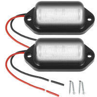 โคมไฟป้ายทะเบียนไฟแผ่นป้ายทะเบียนรถยนต์ LED 2ชิ้น,ป้ายทะเบียน12V/24V 6ไฟไฟ LED กันน้ำไฟสุภาพขั้นบันไดโดมโกดังสำหรับรถบรรทุกรถพ่วงมอเตอร์ไซค์ SUV ไฟป้ายทะเบียน