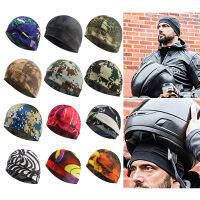 Quick Dry Cycling Caps Black Sports Running Motorcycle Helmet Inner Liner Beanie Caps Moisture Wicking Cooling Outdoor Sport Hat