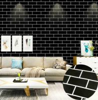 ๑✣✎ 10mX45cm/roll Wall Sticker Imitation Brick Bedroom Decoration Waterproof Self Adhesive Wallpaper Living Room Kitchen TV Backdrop