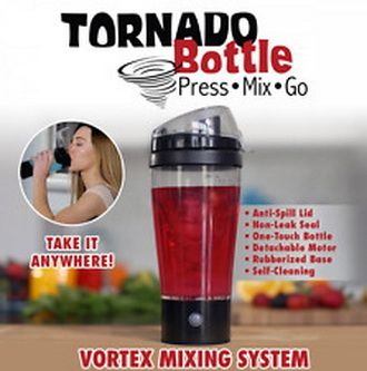 Tornado Auto Stirring Bottle แก้วปั่นอัตโนมัติรุ่น Press-Mix-Go ปั่นผงอาหารเสริมต่างๆให้ละลายพร้อมดื่มใน15วินาที นมผง ชา กาแฟ โอวันติน แก้วปั่นเวย์