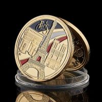 France Paris Eiffel Tower Arc De Triomphe The 100th Anniversary Of The French Revolution Gold Plated Coin Decoration Collection