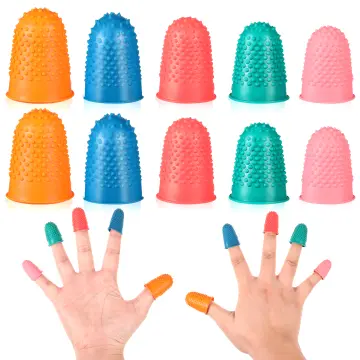 4PCS Rubber Finger Tips Office Rubber Thimbles Silicone Reusable