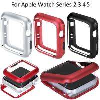 ♈●♞ แม่เหล็กกรอบโลหะอะลูมิเนียมอัลลอยด์สำหรับ Apple Watch Series 5 4 เคส 44mm 40mm iWatch 2 3 เคสแม่เหล็กในตัว 38/42mm