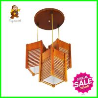 ไฟช่อ INOVA COUNTRY SP640 ไม้ สีน้ำตาล 3หัวMULTI-PENDANT INOVA SP640 COUNTRY WOOD BROWN 3-LIGHT **มีบริการชำระเงินปลายทาง**