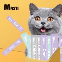 【คุณภาพสูง】MASTI LI0283 1 ซอง! ขนมแมว อาหารเปียกลูกแมว แมวโต อาหารเสริมแคลเซียม ขุนเหงือกผม ขนมแมวโภชนาการ ขนมแมวเลีย 15 กรัม LI0283