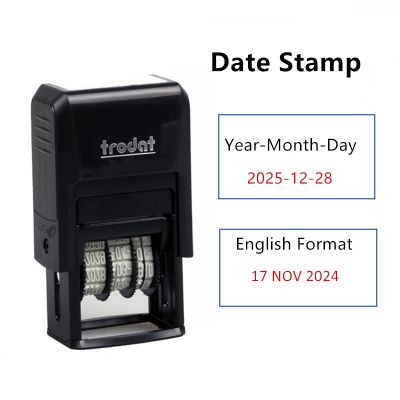 Self-inking Date Stamp English format for Office Manufacture Supermarket Store School Adjustable Date Stamps yymmdd