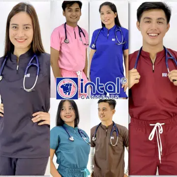 Buy INTAL GARMENTS Scrubsuits Jogger 4 Pocket Pants V-Neck with Pocket  Combi Design Scrubs Uniform 2024 Online