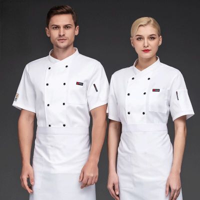 ชุดชุดยูนิฟอร์มทำครัวสำหรับร้านอาหารเครื่องแบบพ่อครัวโรงแรมชุดเอี๊ยมสำหรับทำงานในห้องครัว