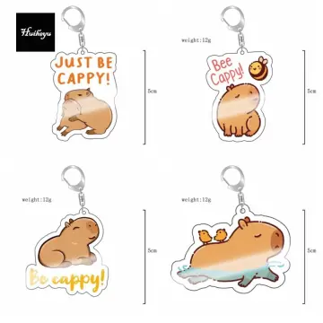 Capybara Acrylic Keychain Cute Cartoon Animal Capybaras Pendant Accessories  Gift