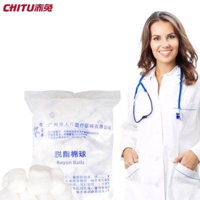 Absorbent Medical Degreasing Cotton Balls for Infants Baby Dipped in Alcohol Iodophor Rayon Ball Wound Disinfection Cleaning