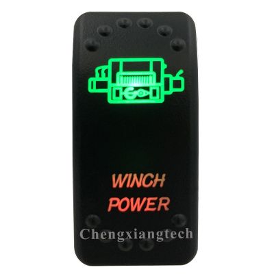 NEW 12V Green Red Led Rocker Switch WINCH POWER Waterproof IP68 SPST ON OFF For Car Boat Marine 4x4 Carling Switch Replacement