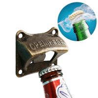 ki【Hot】Vintage Bottle Opener Wall Mounted Wine Beer Opener Tools Bar Drinking Accessories Home Decor Kitchen Party Supplies