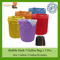 [ส่งจากไทย] Bubble hash dry iced Extractor Kit Herbal Ice Bubble Hash 1/5/20 Gallon Bag x 5 Pcs with Pressing Screen(hash bag+Pressing Screen) micron bag ถุงไมครอน สำหรับทำคีฟ แฮช น้ำแข็งแห้ง เซ็ท 5 ถุง