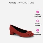 Vascara Giày Bít Mũi Nubuck Khóa Vuông Gót Trụ - BMN 0529