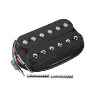 FLEOR 14K รถกระบะหย่องกีต้าร์ Alnico 5 Humbucker Pickup คอยล์คู่สำหรับกีตาร์ไฟฟ้าสีดำ