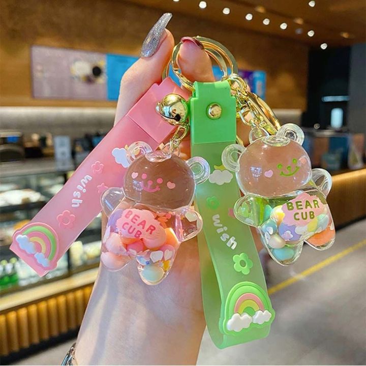 For Lnglat Starfish Keychain Liquid Floating Quicksand Cute Keychains Bag  Charm Car Key Ring For Women Gir - Temu South Korea
