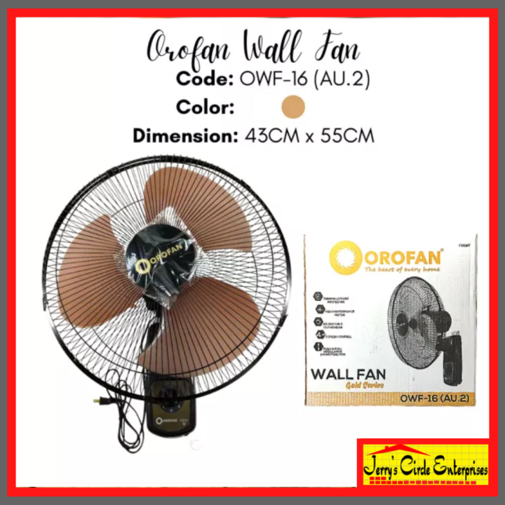 OROFAN WALL FAN GOLD SERIES / OWF16 SERIES (AU.2) Lazada PH