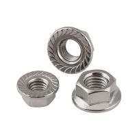 5PCS Fine Thread Flange Nut A2 Stainless Steel M8 M10 M12 Hexagon Hex Nuts Fastener