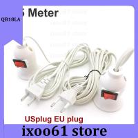 ixoo61 store 2.5m AC Power Cord Cable E27 LED Lamp bulb Bases EU US Socket wall hanging Holder switch wire extension for Pendant Hanglamp