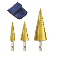 ❧✓☸ Titanium Coated Metal HSS Drill Bits for Metal Wood Hole Cutter HSS Titanium Coated Step Drill Bit Drilling Power Tools