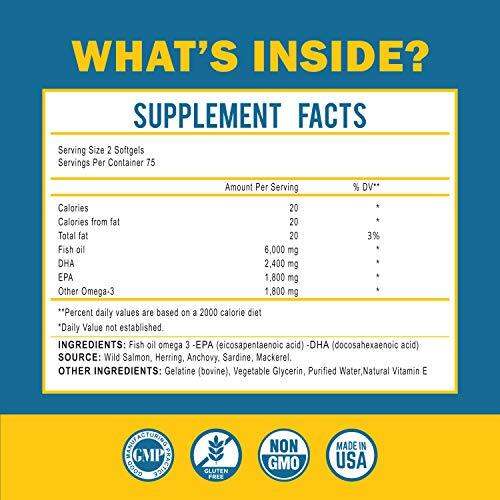 [PREORDER] Omega 3 Fish Oil 6000 Mg with Maximum EPA DHA Supports