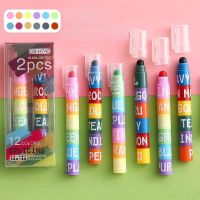 Cute 6 In 1 Oil Painting Stick Professional Kids Splicing Block Graffiti Drawing Wax Caryon Colored Pencils Art School Supplies