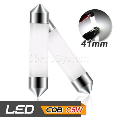 65Infinite (แพ๊คคู่ COB C5W Ceramic 41mm) 2x COB LED C5W Ceramic ขนาด 41mm เคลือบเซรามิก ไฟสว่างนวล ไม่แสบตา ไฟโดม ไฟอ่านหนังสือ ไฟห้องโดยสาร ไฟหัวเก๋ง ไฟส่องป้ายทะเบียน กระจายแสง 360องศา CANBUS 3W 220LM Super Bright สี ขาว (White)