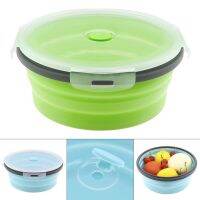 hot【cw】 Silicone Lunch-Box Round Folding Food Bowl 350ML/500ML/800ML/1200ML Colors Bento-box Eco-Friendly