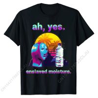 Ah Yes Enslaved Moisture Dank Meme Retro 80S Vaporwave Tshirt Men Company Camisa Shirt Cotton Tshirts Gildan