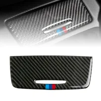 1ชิ้นสำหรับ BMW 3ซีรีส์ E90 E92 2005-2012คาร์บอนสติ๊กเกอร์ไฟเบอร์สติ๊กเกอร์รถเครื่องประดับแผ่นครอบกล่องเก็บของรถยนต์