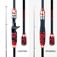 Souilang Casting Spinning Fishing Rod คาร์บอนไฟเบอร์4ส่วน1.8-2.1M Lure Rod น้ำจืดน้ำเค็ม Travel Rod Fishing Tackle