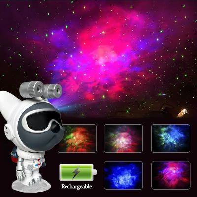 2023 New Space Dog Galaxy Star Projector Starry Sky Night Light Astronaut Lamp Home Bedroom Decorate Luminaires Gift Night Lights