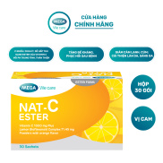 CHÍNH HÃNG Mega We Care NAT Ester Hộp 30 gói Gói bột bổ sung Vitamin C