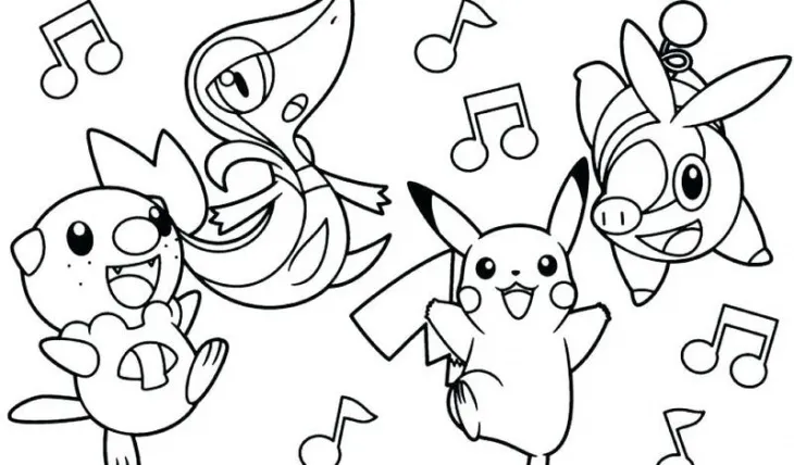 Chọn lọc tranh tô màu pikachu đáng yêu nhất