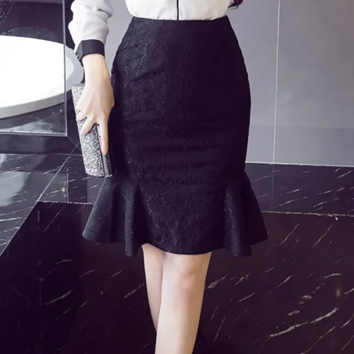 Sexmkl Womens Oversized Pencil Skirt High Waist 2022 Fashion Summer Lace Skirts Formal Office