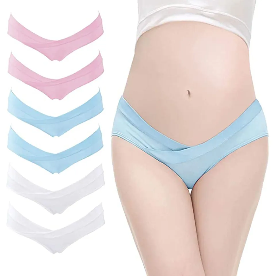 Women Underwear Brief Maternity Knickers Low Waist V Shaped Cotton