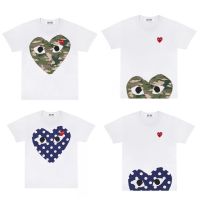 พร้อมส่ง Play Comme des garcons เสื้อกอมของแท้ช็อปญี่ปุ่น100% white ใจจุดกรมท่า//ใจลายทหาร