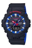 Casio G-Shock นาฬิกาข้อมือผู้ชาย สายเรซิ่น รุ่น GA-800,GA-800LT-1A - สีดำ/น้ำเงิน