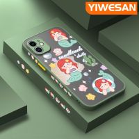 YIWESAN เคสสำหรับ iPhone 11 11 Pro 11 Pro Max,เคสดีไซน์ใหม่แฟชั่นลายการ์ตูนน่ารักเมอร์เมดกรอบแข็งกันกระแทกเคสซิลิโคนนิ่มคลุมทั้งหมดเคสป้องกันเลนส์กล้อง