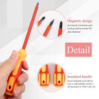 9 Piece 1000V Insulated Electrician Screwdrivers Set with Magnetic Tips and 1 Test Pen Electrical Screwdriver Set